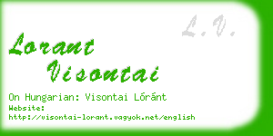 lorant visontai business card